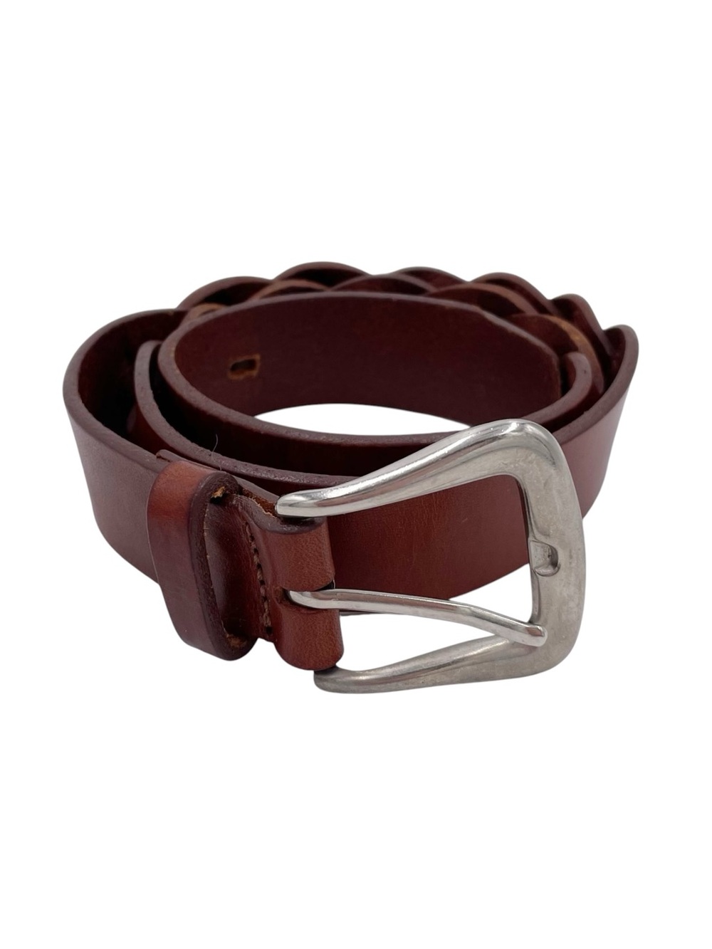 Vintage Y2K The Limited Too Deep Brown Leather Braided Belt Size Small Western